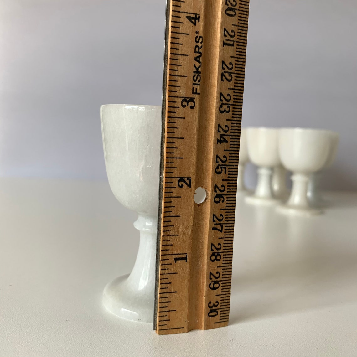 white marble glasses