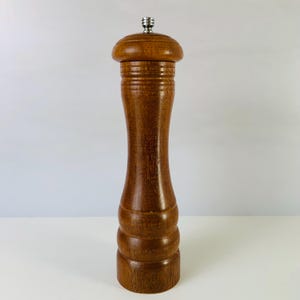 WOOD PEPPER MILL, Olde Thompson Tall Pepper Grinder, 10&quot; Tall Wooden Pepper Shaker Grinder Mill, Wooden Peppermill Grinder, Made in U.S.A