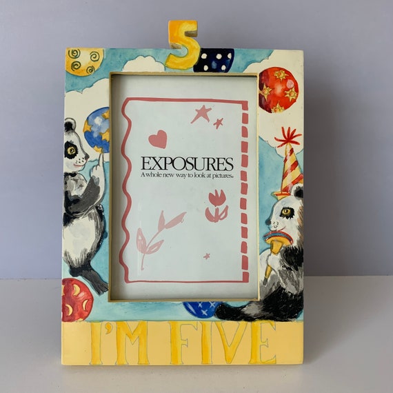 AGE 5 EXPOSURES Picture Frame, 5 Years Old Photo Frames, Holds a 4 X 6  Photo Frame, Picture Frame, School Picture Photo Frame 