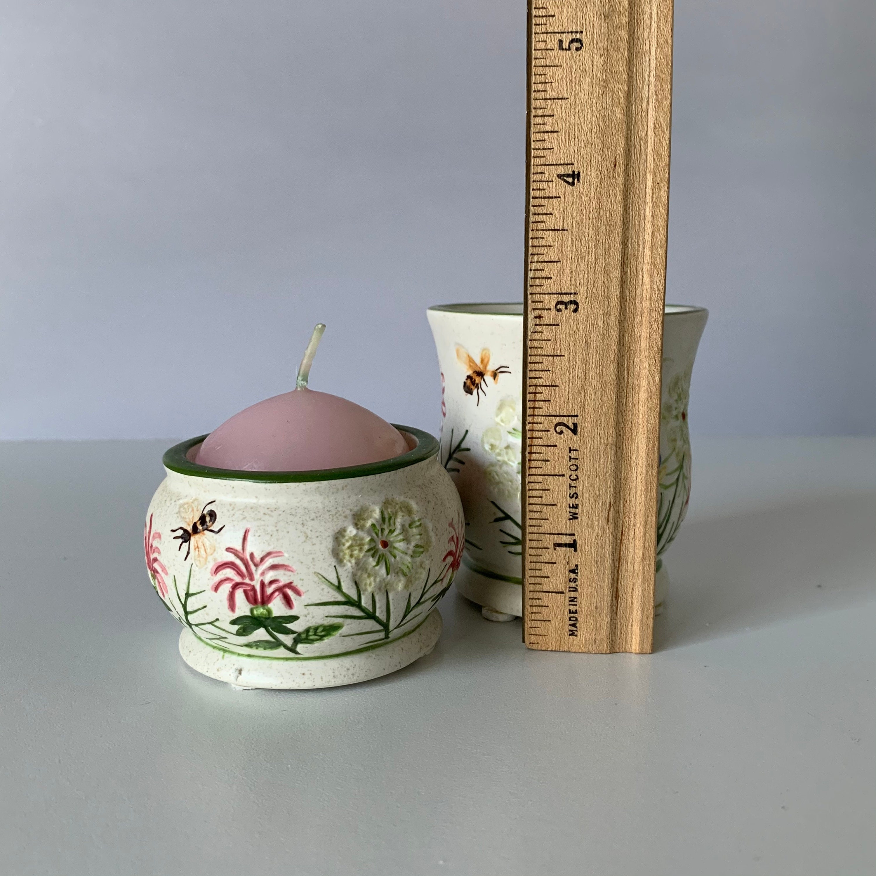 YANKEE CANDLE HOLDERS Colorful Spring Art Raised Flowers and Etsy