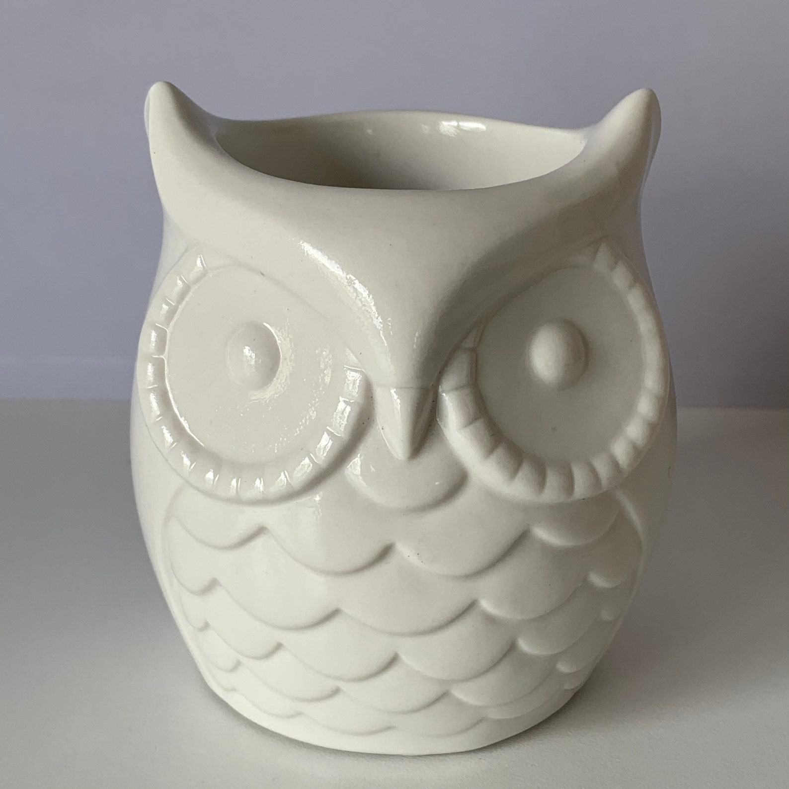 YANKEE OWL CANDLEHOLDER Ceramic Owl Candle Holder Yankee Etsy