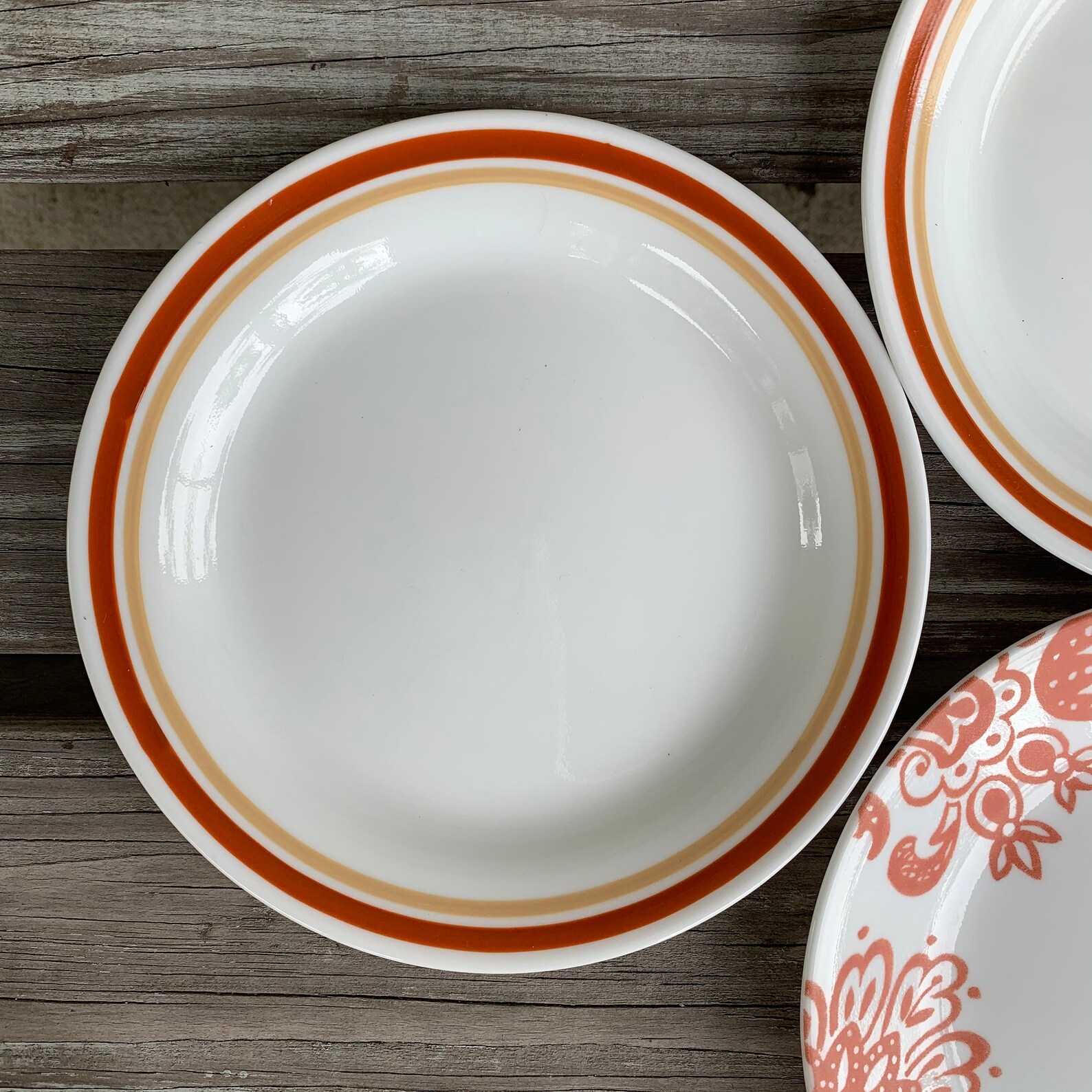 RED CORELLE SET for 2 Corelle Paisley N Chestnut Cinnamon Mix Etsy