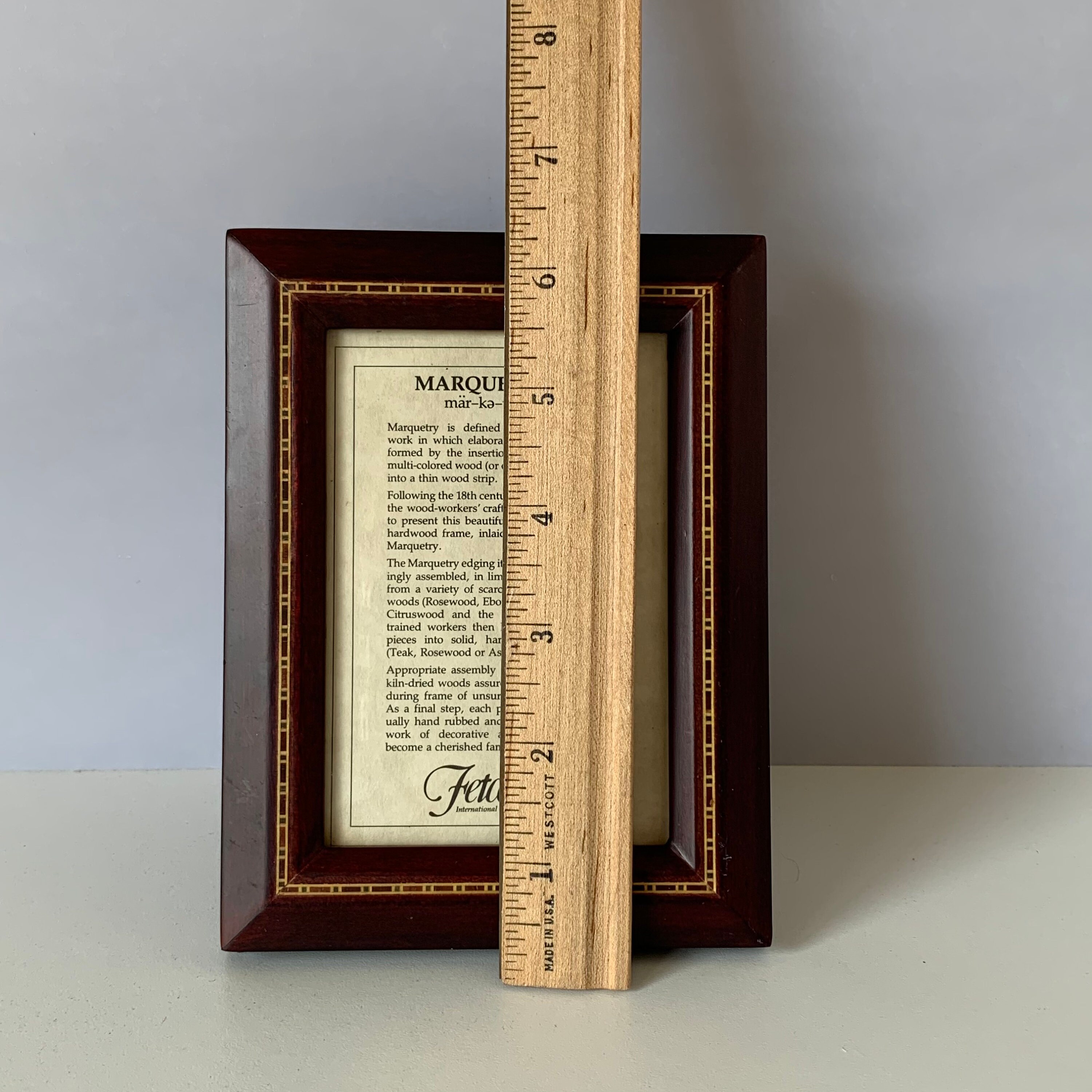 FETCO MARQUETRY FRAME Marquetry Wood Inlay Frame Fetco Etsy