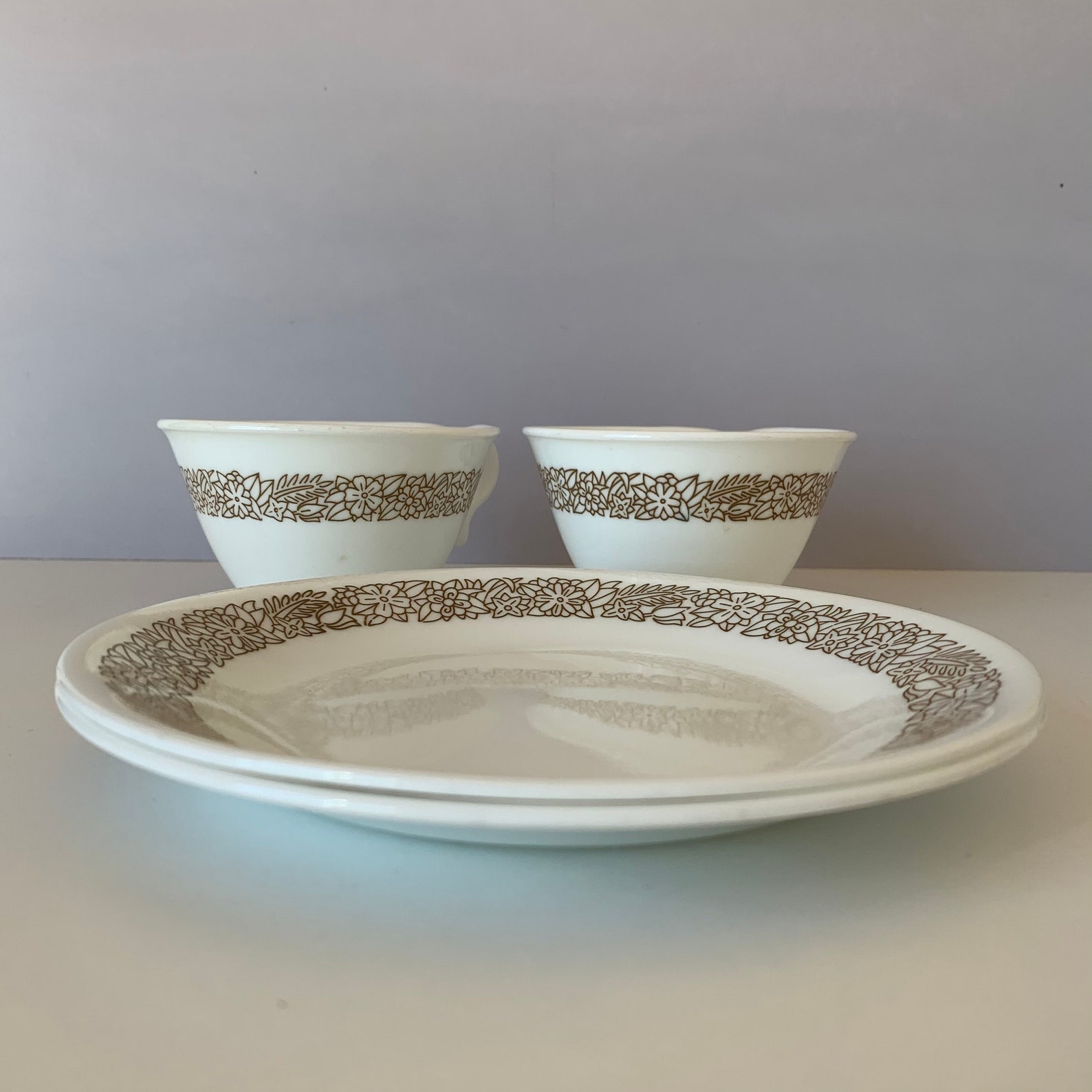 CORELLE TEA SET Corelle Woodlands Set of 6 Desert Appetizer Etsy