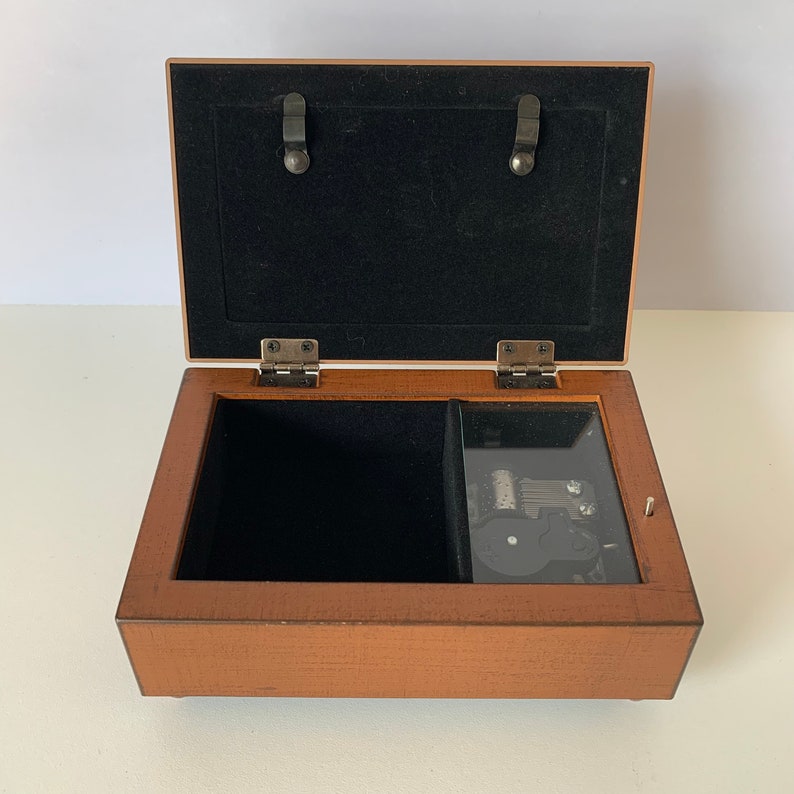 WOOD MUSIC BOX Carson Home Accents Edelweiss Music Jewelry Etsy