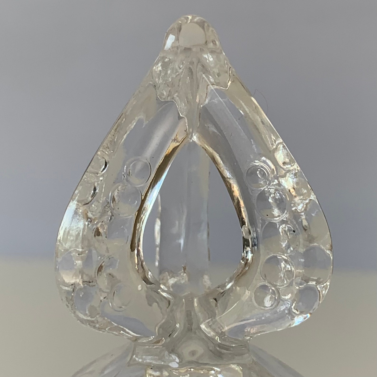 CLEAR GLASS BELL Decorative Pressed Glass Bell Controlled Etsy