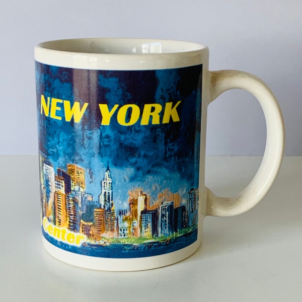 NEW YORK CITY Mug, Richard Wallich New York City Twin Towers Mug, City Merchandise New York Twin Towers Ceramic Mug, Twin Towers Souvenir