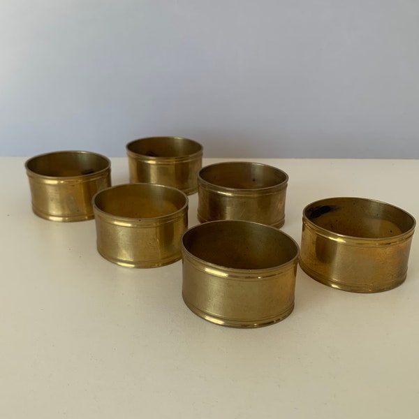 Brass Napkin Rings Etsy