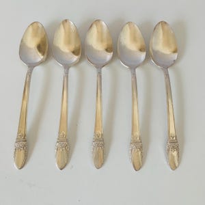 5 ROGER BROS DEMITASSE Spoons, 1847 Rogers Bros First Love 6 3/4 Long ...