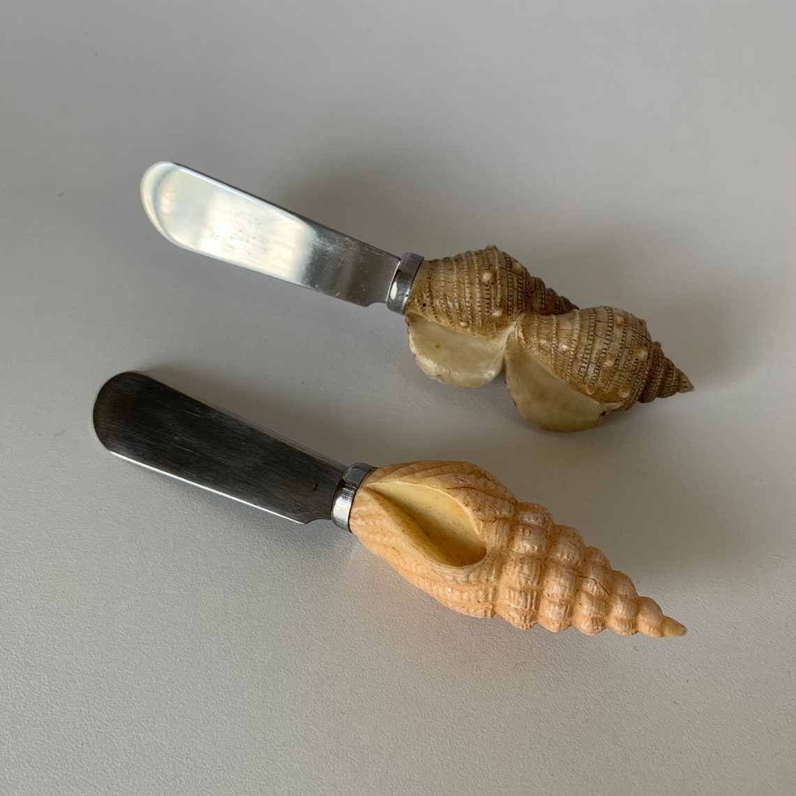 SMALL KNIFE SPREADERS Summertime Cheese Spreaders 2 Shell Etsy