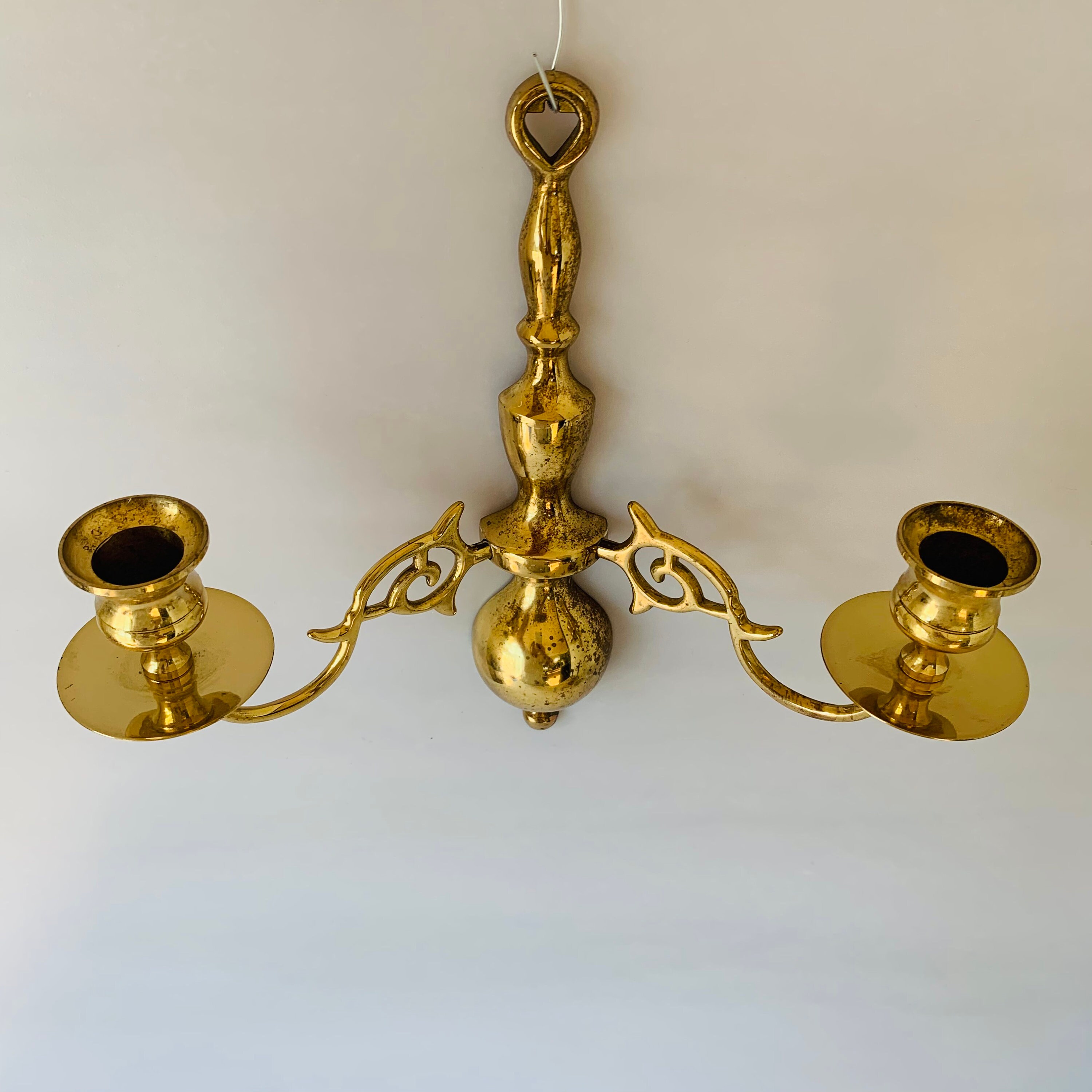 BRASS WALL SCONCE Taper Candle Holder Wall Sconce Candle Etsy