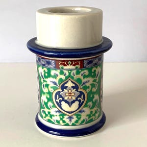 VOTIVE And TAPER Candle Holder, CCCC Japan Ceramic Candle Holder, Candlestick Votive and Tealight Pedestal Candle Stand, 5&quot; Tall
