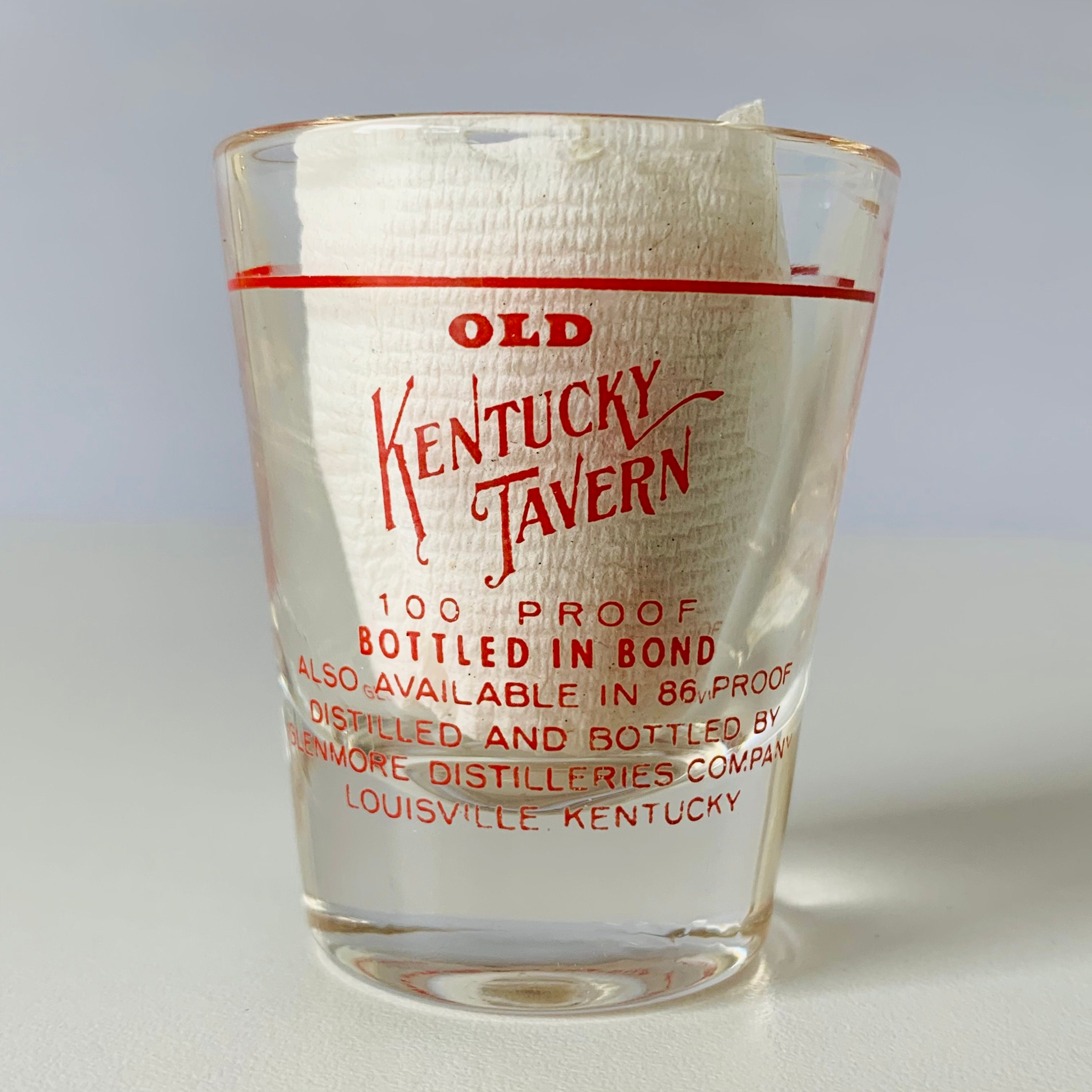 LOUISVILLE KY frosted double shot glass