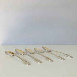 5 ROGER BROS DEMITASSE Spoons, 1847 Rogers Bros First Love 6 3/4 Long ...