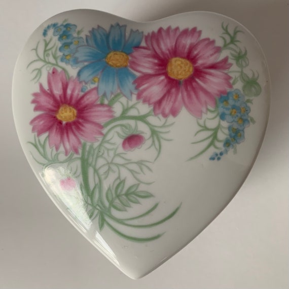 HEART BOX, Elizabeth Arden Made in Japan Floral C… - image 4