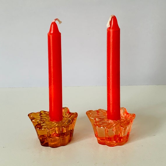 2 MINI LEAF CANDLE Holder Small Taper Candle Holders Leaf Etsy