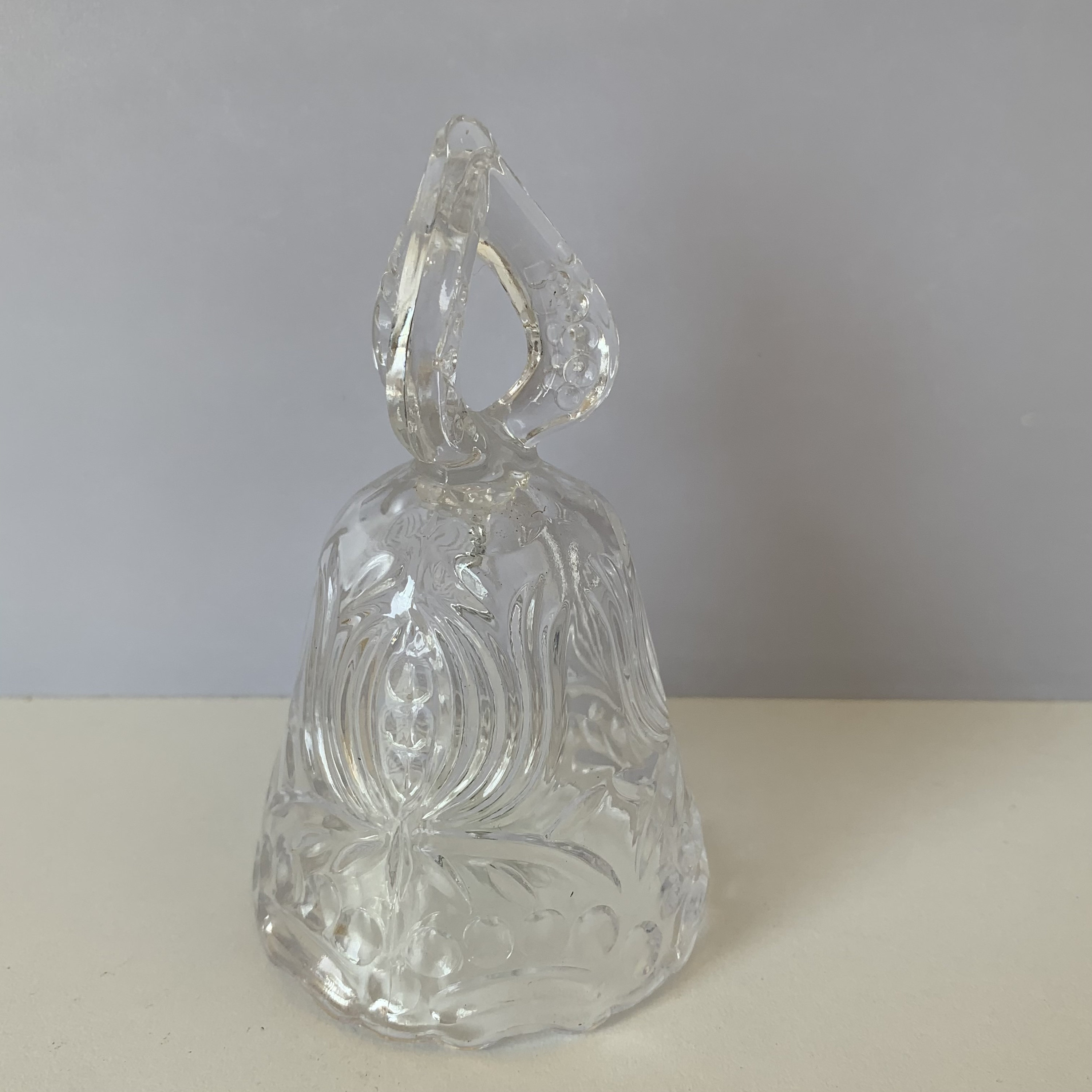 CLEAR GLASS BELL Decorative Pressed Glass Bell Controlled Etsy