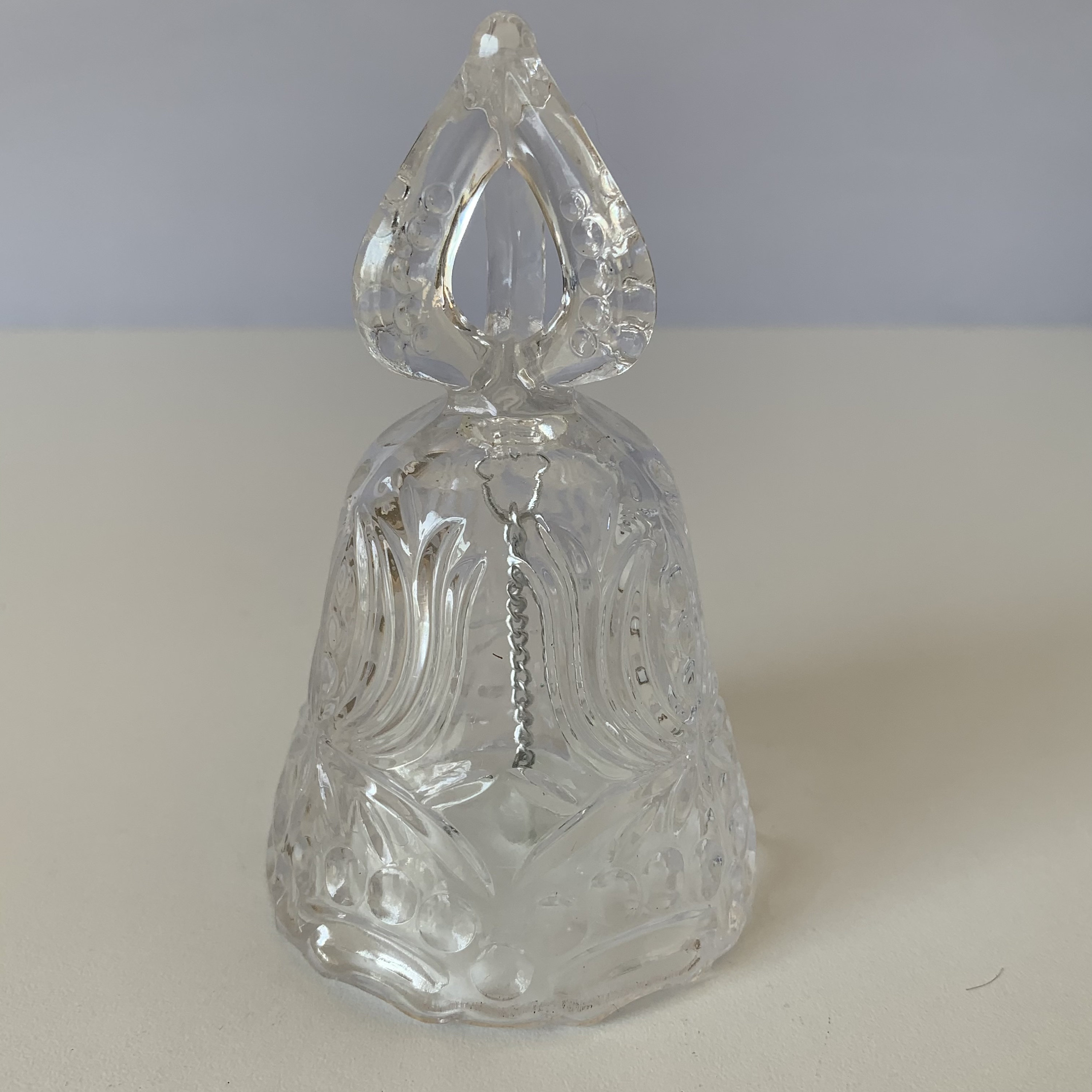 CLEAR GLASS BELL Decorative Pressed Glass Bell Controlled Etsy