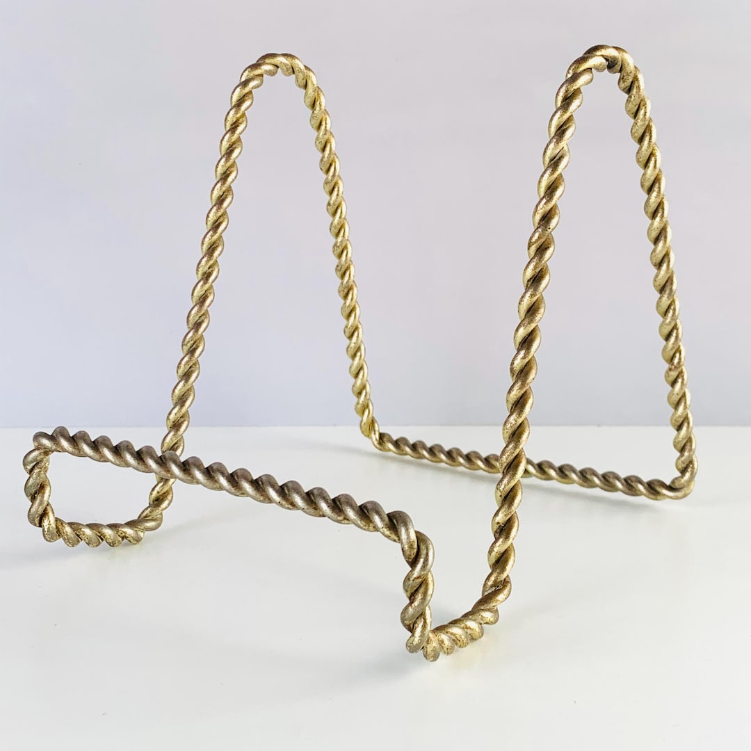 National Artcraft 4 Ring Egg Display Stand - Gold Finish, Heavy Gauge Wire