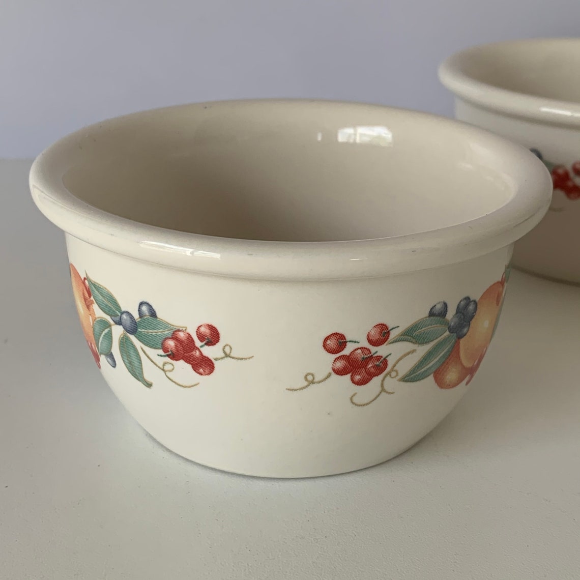 CORELLE ABUNDANCE RAMEKINS 2 Corelle Fruit Berry Bowls Etsy