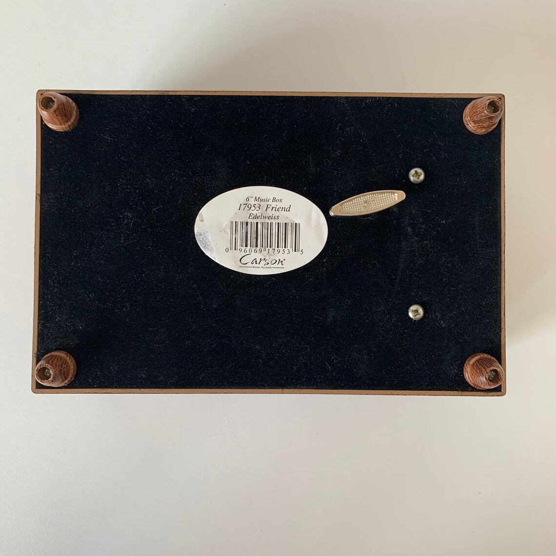 WOOD MUSIC BOX Carson Home Accents Edelweiss Music Jewelry Etsy