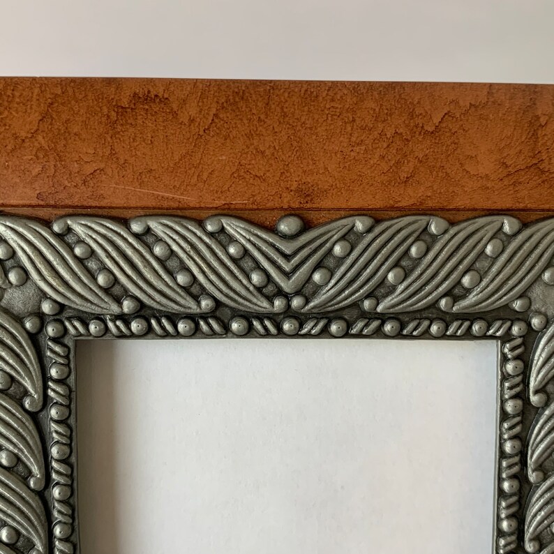RED WOOD and METAL Photo Frame Red Wood Picture Frame With Etsy