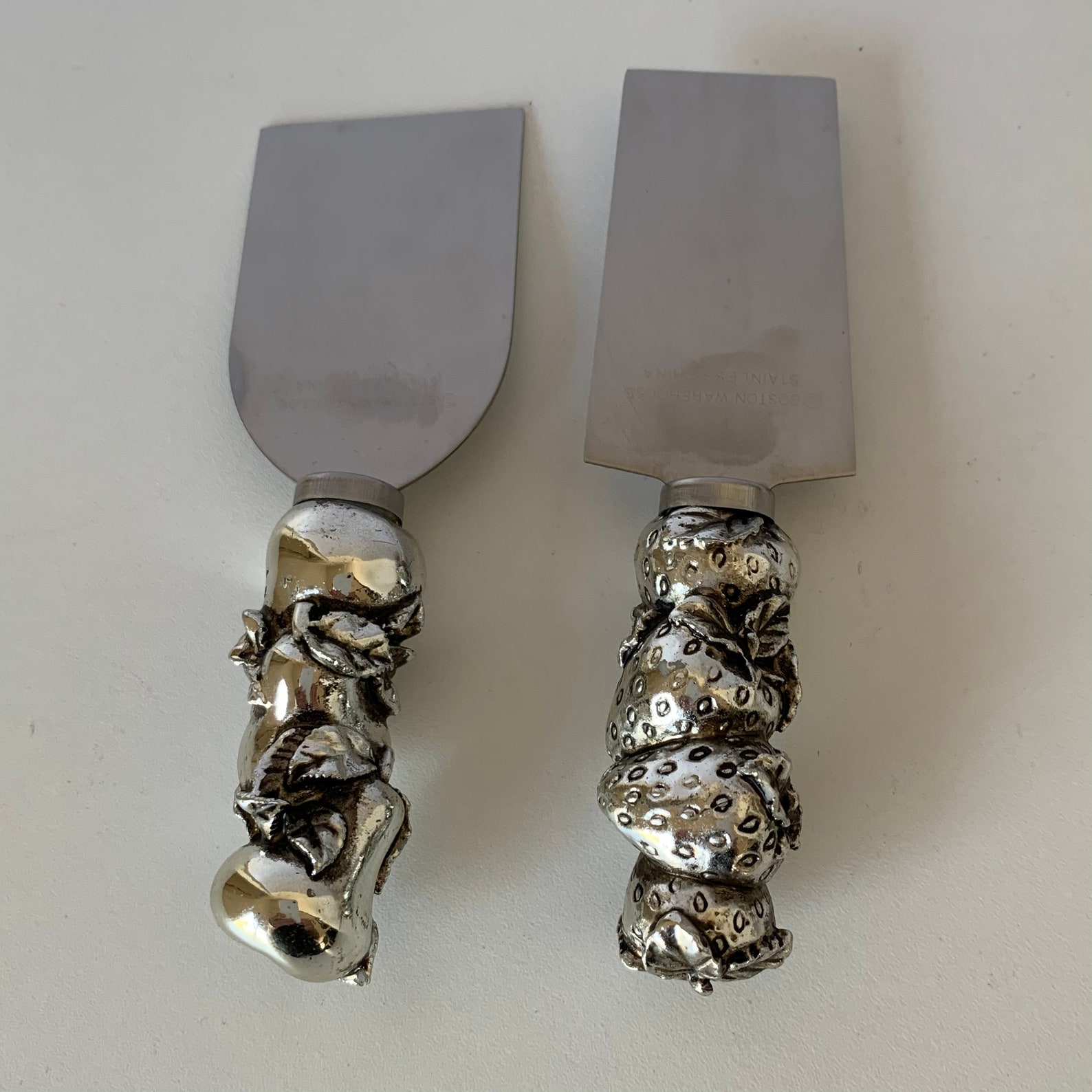 BOSTON WAREHOUSE KNIVES Cheese Knife Spreaders 2 Boston Etsy