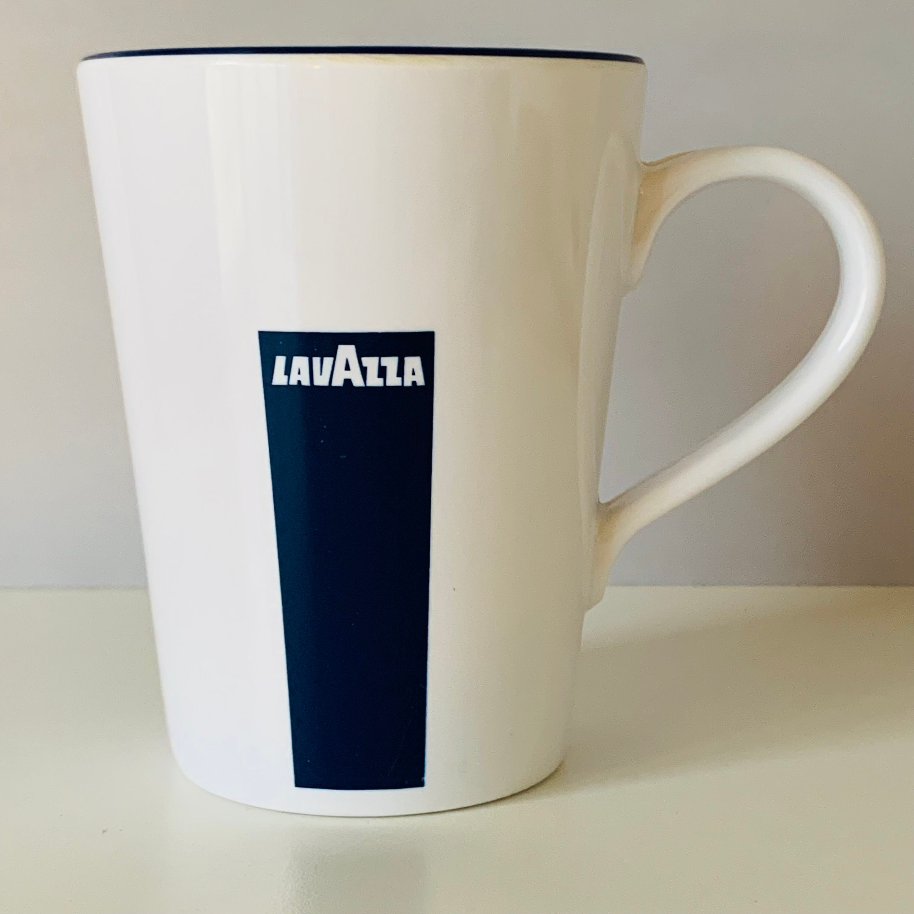 LAVAZZA MELAMINE MUG, Unique Heavy Plastic Coffee Cup, Bright Wight With  Blue Lavazza Logo, Outdoor Mug, Maveko Melamine Coffee Cup Maveko 