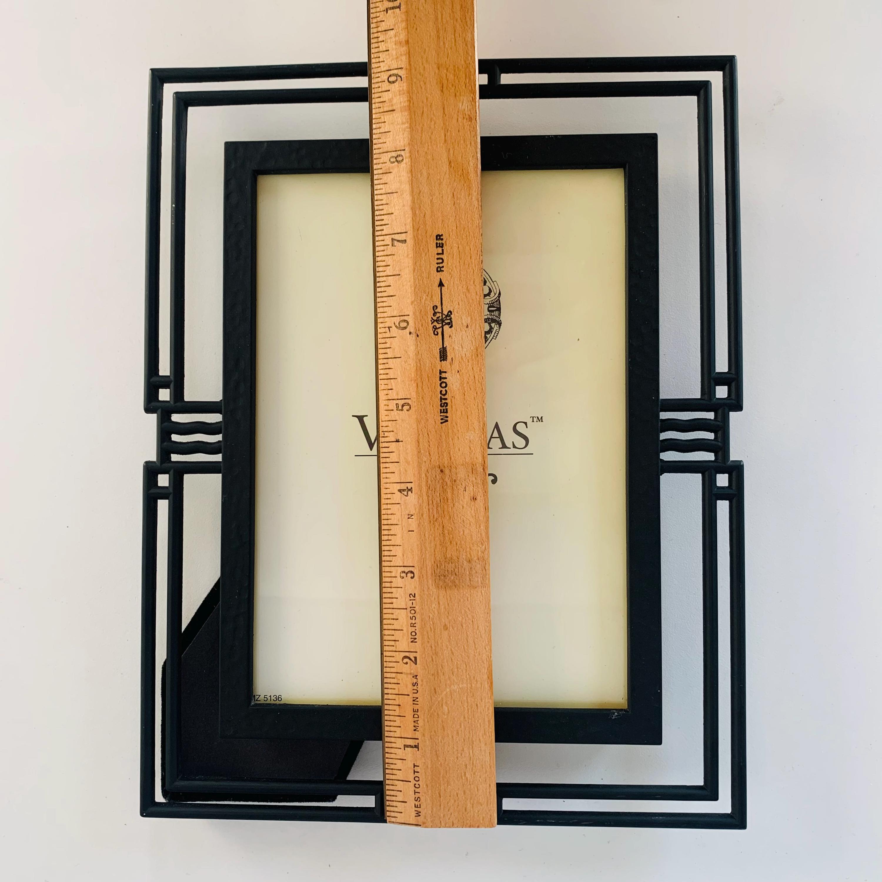 ART DECO METAL Frame, Veritas Black Metal Photo Frame, for 5