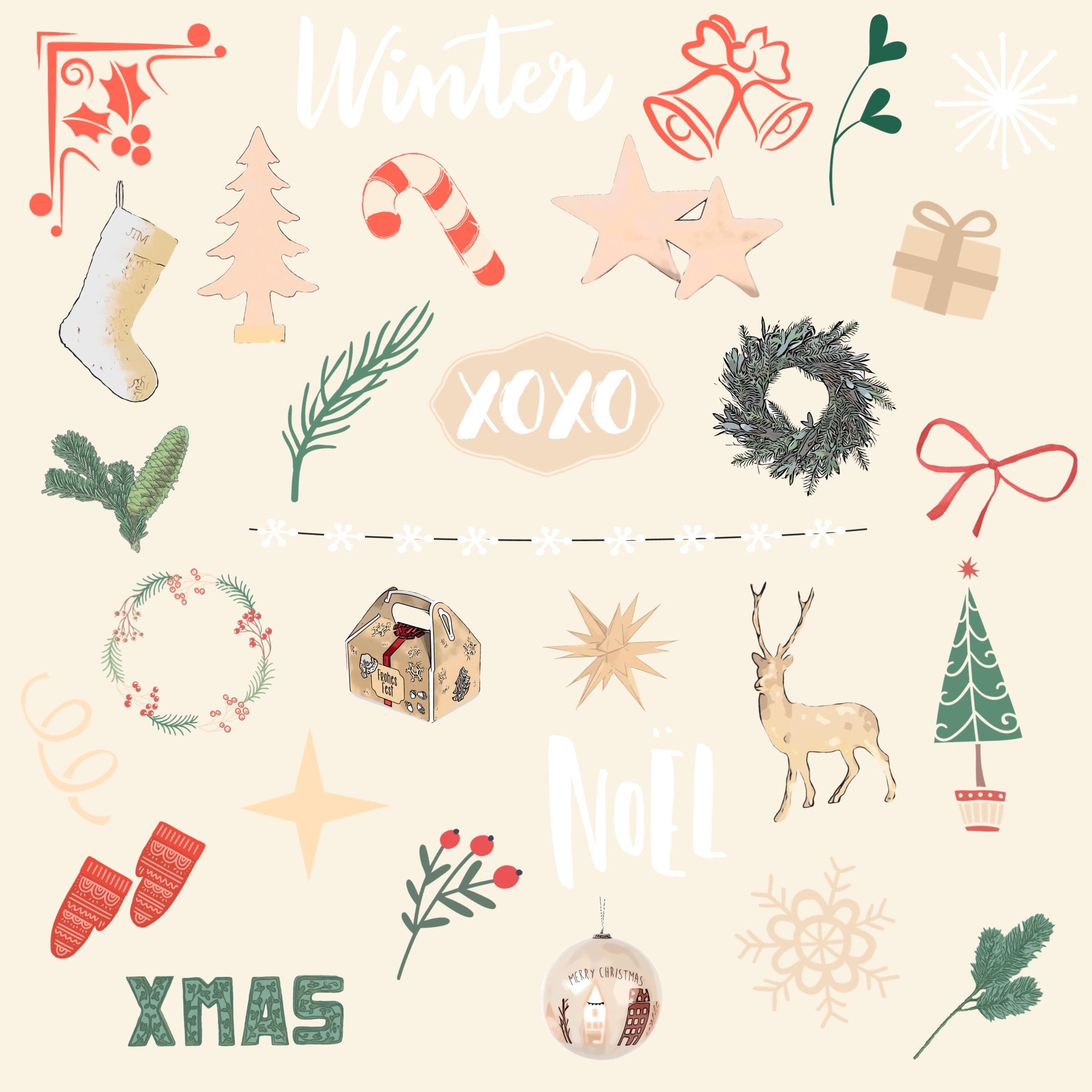 Instagram Story Sticker Winter Christmas Christmas Sticker Etsy UK