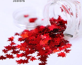 Maple Leaf Sequins Nail Glitter Flakes Paillette For Autumn Nail Art Decorations,Glitter for resin,Laser Silver Glitter,glitter for slime