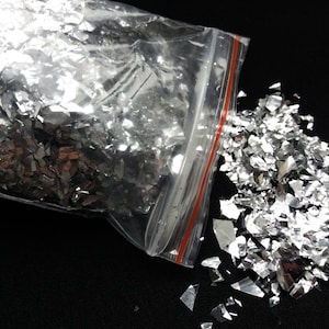 10 g Silver foil cellophane confetti glitter flakes,Laser Silver Glitter, glitter for resin,iridescent sparkles,glitter for slime