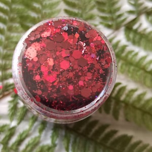 Red Holographic Glitter Mix Loose Glitter Chunky Glitter Red Glitter Solvent Resistant Cosmetic Glitter