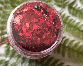 Red Holographic Glitter Mix Loose Glitter Chunky Glitter Red Glitter Solvent Resistant Cosmetic Glitter