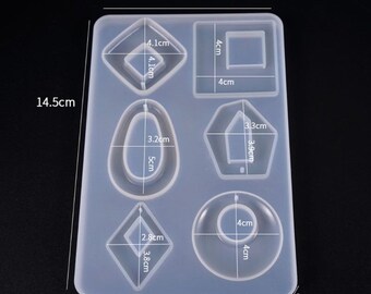Harz Silikon Form, Ohrringe Halskette Silikon Harz Form, Anhänger machen, Epoxid Harz Form Anhänger Halskette Form Schmuck machen Handwerk DIY