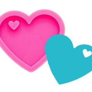 Silicone Key chain Mold, Resin mold,Shiny Valentine heart shape mold DIY keychain jewelry epoxy silicon Crafting keychain Love silicone mold