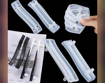 DIY Fruit Tray Handle Resin Decorative Handle Crystal Epoxy Mold Handle Ornament Bending Silicone Mold For Resin