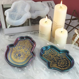 Fatima Resin Mold, Hand Fatima silicone  mold, silicone plate mold