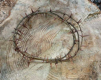 Jesus Christ crown,Sharp real thorn,thorns crown home decor door protection Christ crown of thorns christian passover rustic unique prop