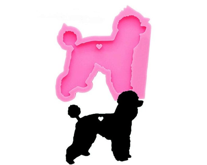 Silicone Keychain Mold,shiny Poodle Dog Mold,diy Jewelry Making,epoxy