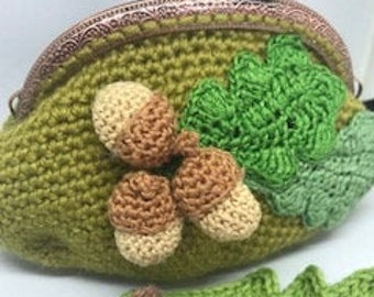 Crochet Acorn Purse - PDF download pattern