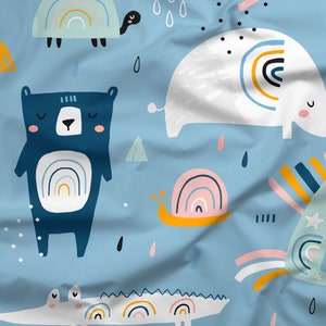 polyester, RPET, animals, blue