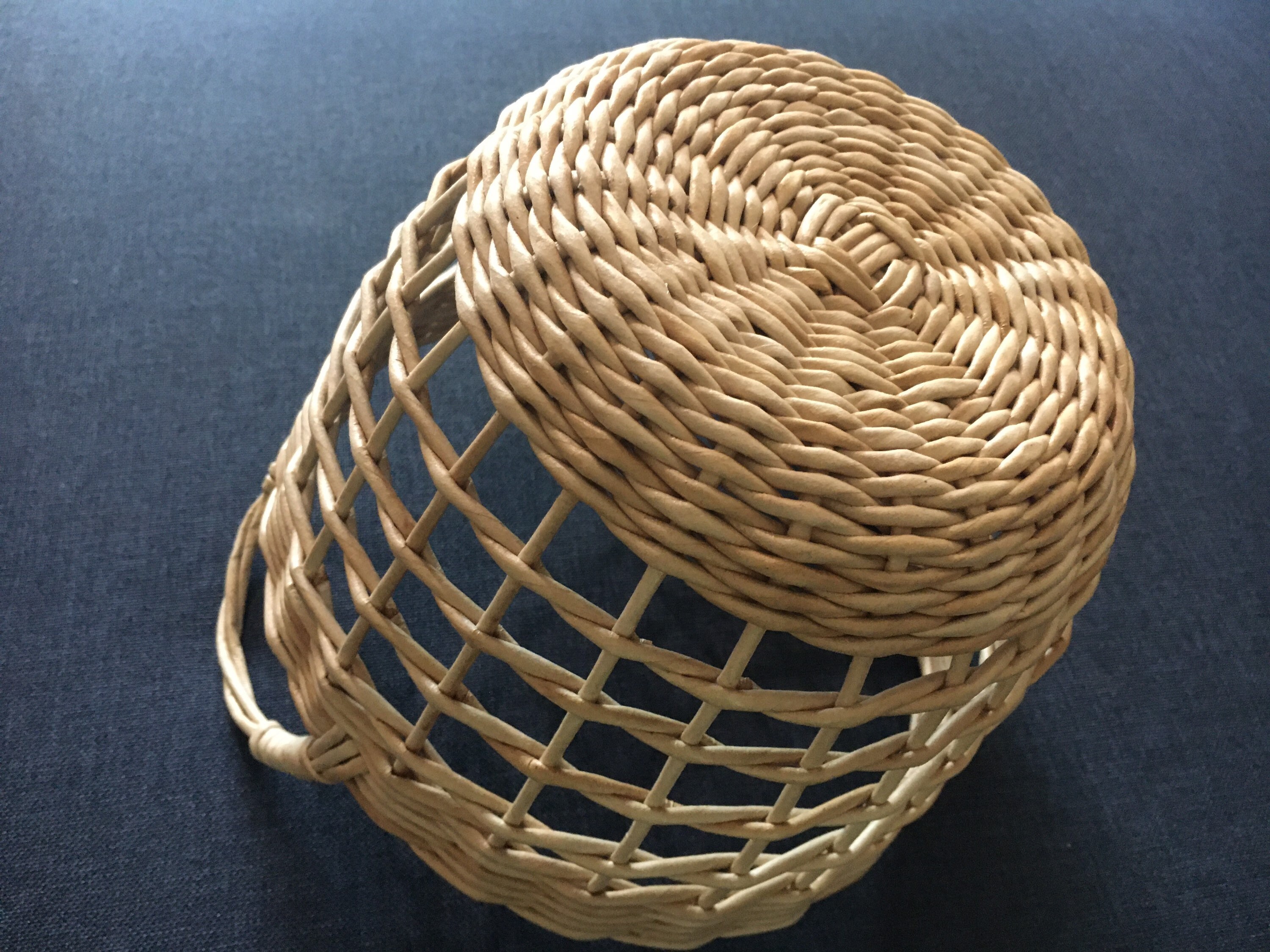 Wicker round onion garlic storage basket Set of 2 woven basket Etsy