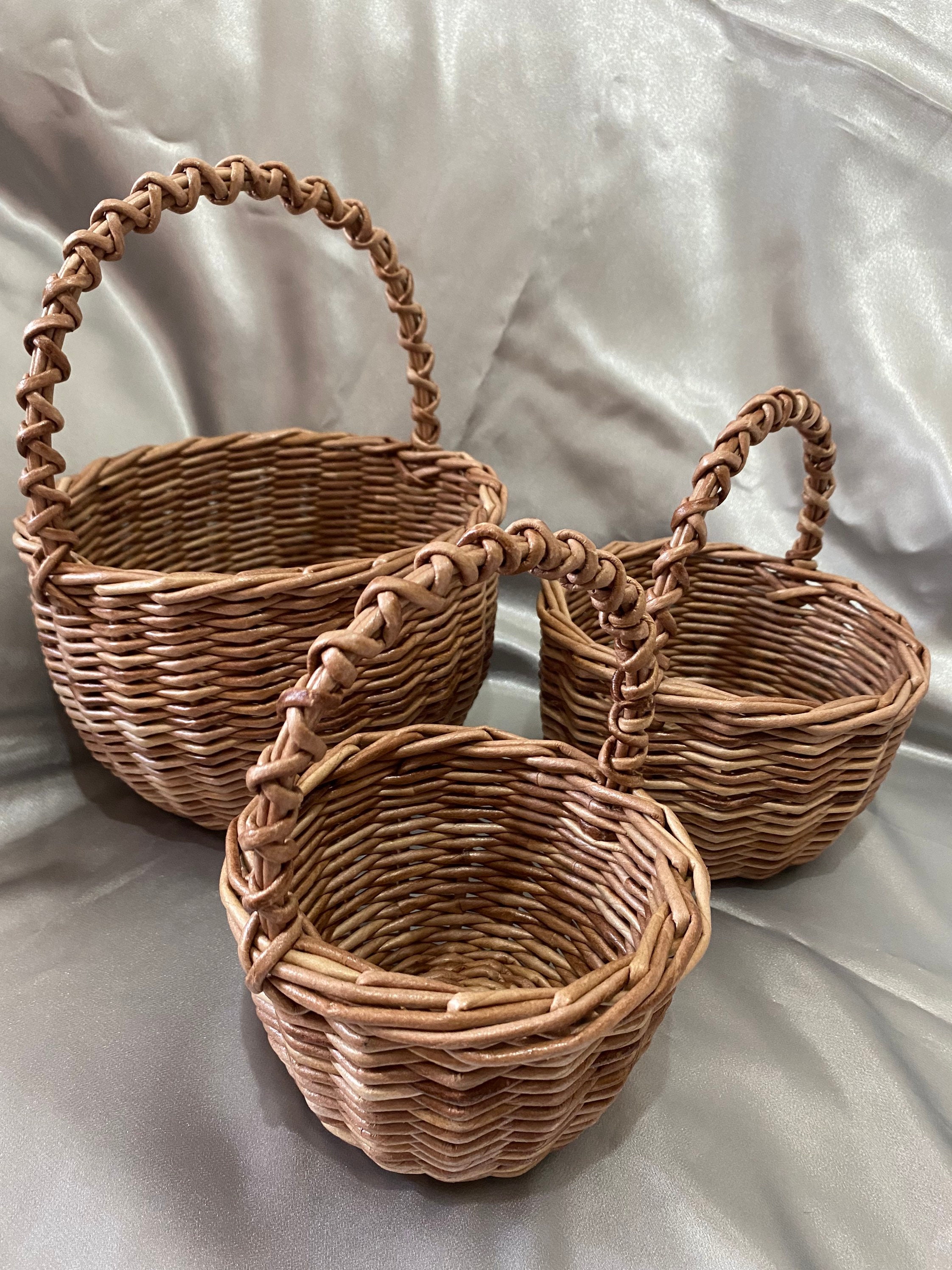 Mini straw basket sale