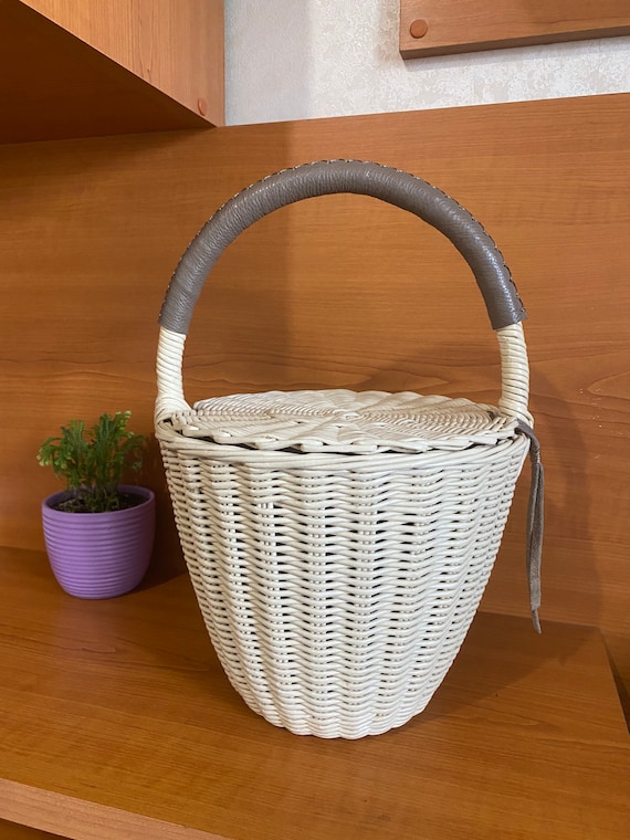 Jane Birkin Style Wicker Basket Panier French Basket Straw Bag 