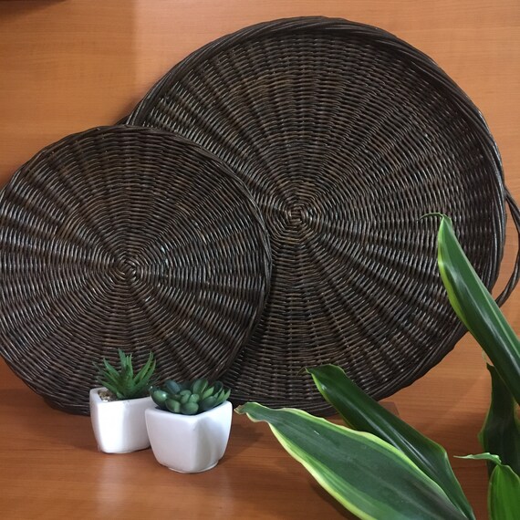 African Large Wicker Wall Basket Hanging Straw Wall Plates Woven Round Bowl Tray Boho Christmas Home Decor for Her Etsy Canada