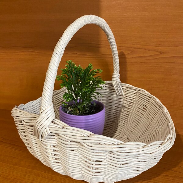 Wicker Easter Basket Etsy
