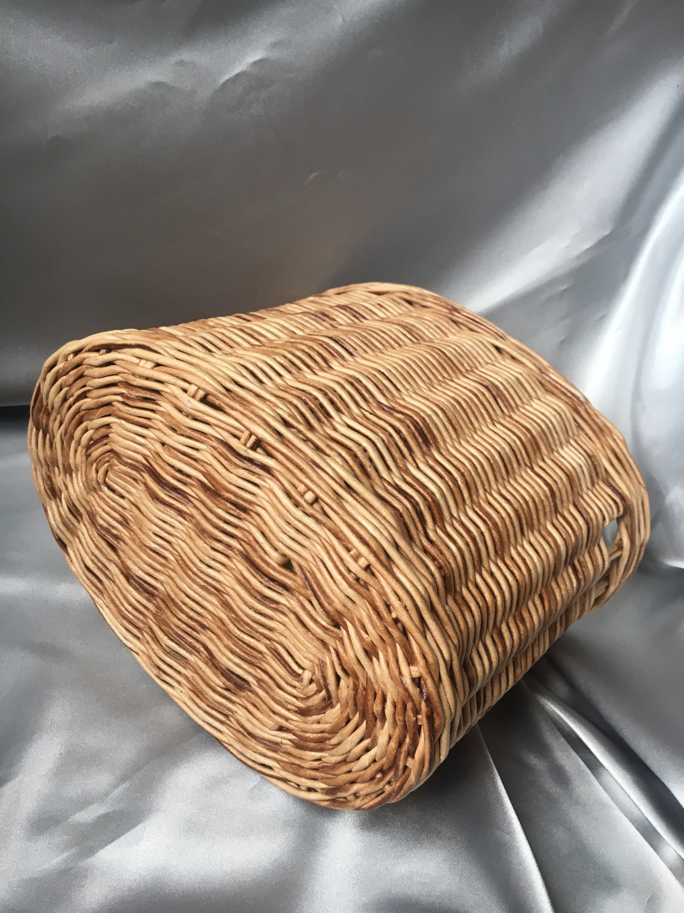 Wicker decorative toilet paper storage basket Lidded wicker Etsy