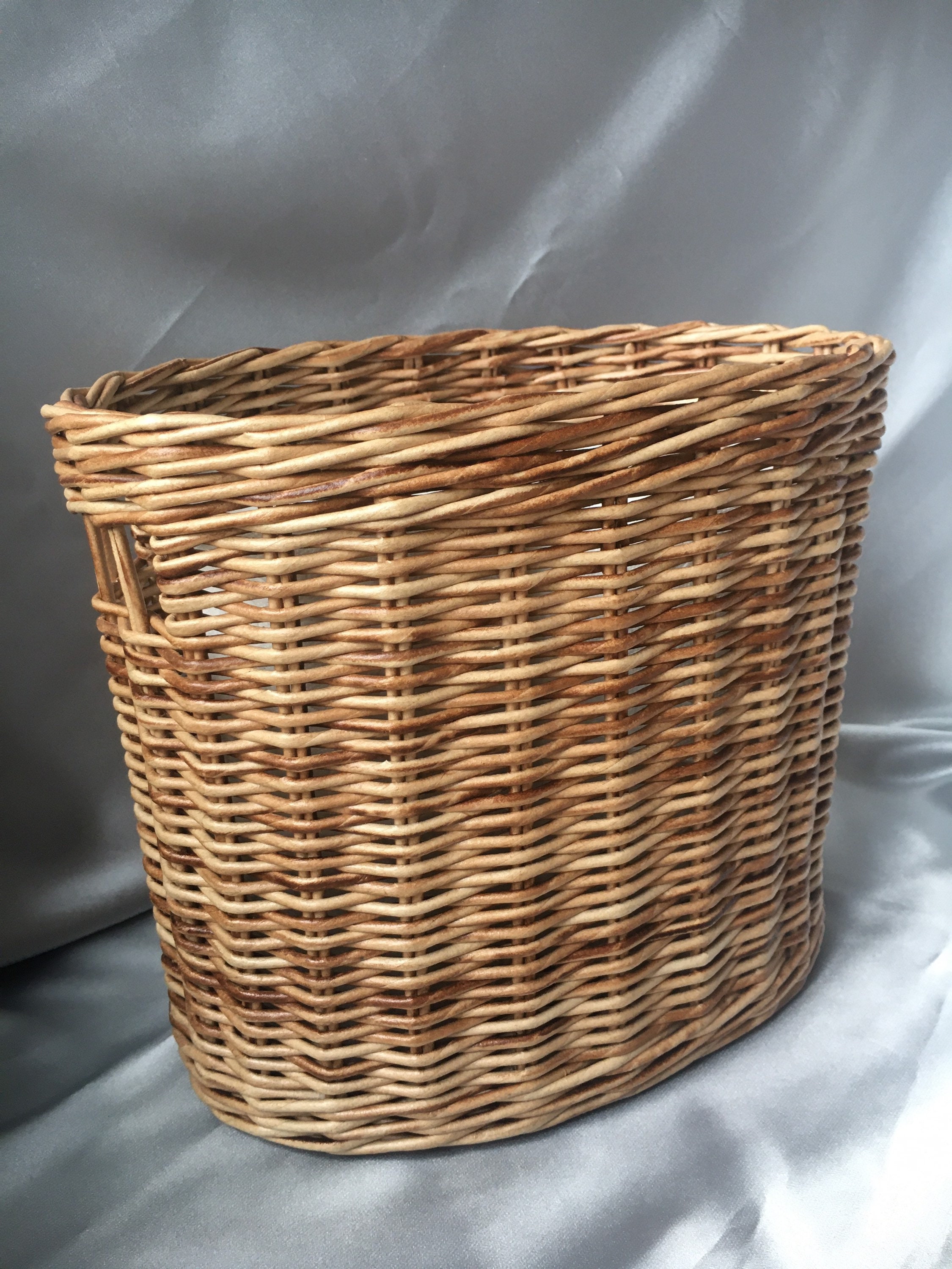 Wicker decorative toilet paper storage basket Lidded wicker Etsy