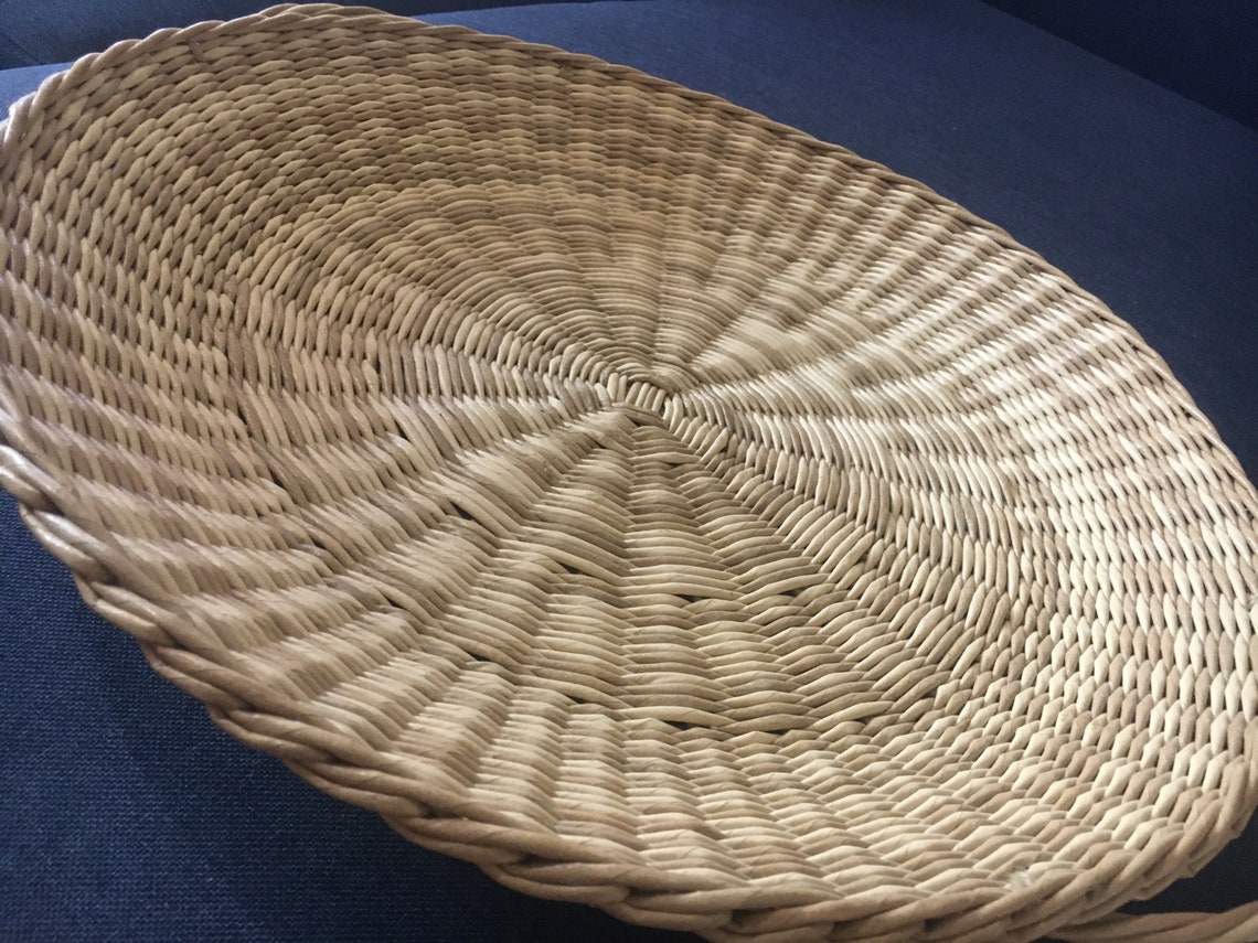 African extra large wicker wall basket Hanging wall plates Etsy